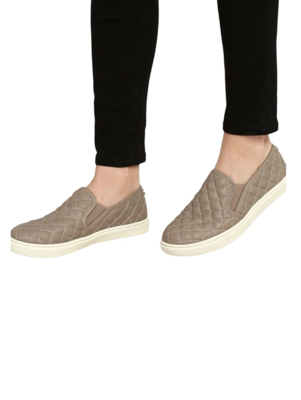 Steve Maden Quilted Slip-On Casual Sneakers - Taupe